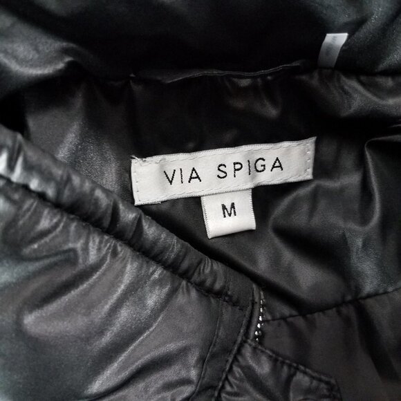 NEW Via Spiga M Cargo Zig Zag Quilted Zip up Jacket Black - Picture 13 of 15